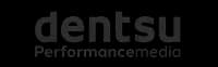 Dentsu logo – trusted by SyncMonster for video dubbing solutions